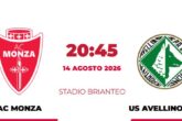 Monza Avellino coppa italia